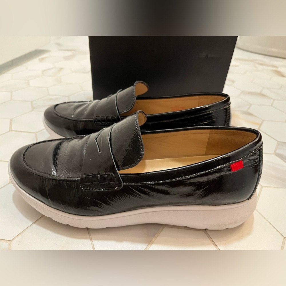 Marc Joseph Grace Black Leather Size 8.5 fits like a 9 women’s patent worn once!